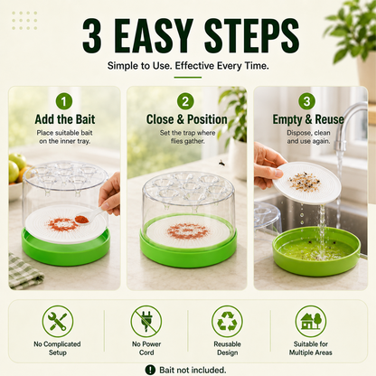 🥳2026 HOT SALE💞50K+ SOLD!🏠🛡️Reusable Non-Electric Fly Trap Dlosyvo®