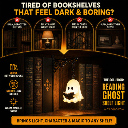 🎃Shockingly Low Price| Ghost Library Lantern – Cozy LED Reading Lamp:The Coziest Thing on the Internet Right Now.