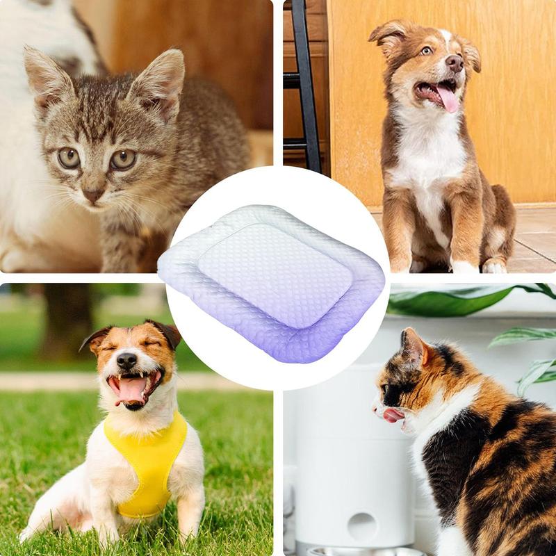 ❄️Pet Cooling Mat for Dogs & Cats 🐾  Naturally Cool Ice-Silk Pad • Breathable, Washable & Soft Dlosyvo®