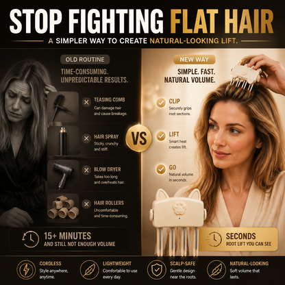 💇 Professional stylist approved💈💞 Dlosyvo® |Wireless Heated Volumizing Root Clip