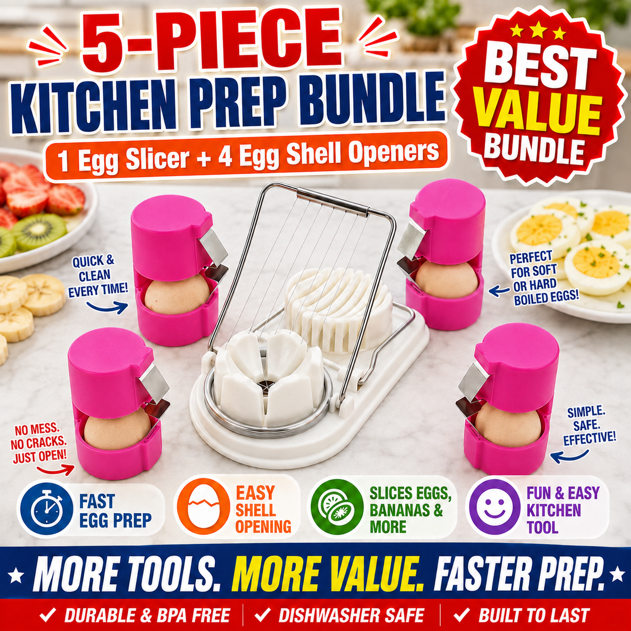 🔥🔥🔥Limited-time 😮‍💨 Buy 1 Get 1 Free ！！！🍳 Quick Egg Cracker Tool – Open Hundreds Of Eggs Faster & Cleaner 🔥