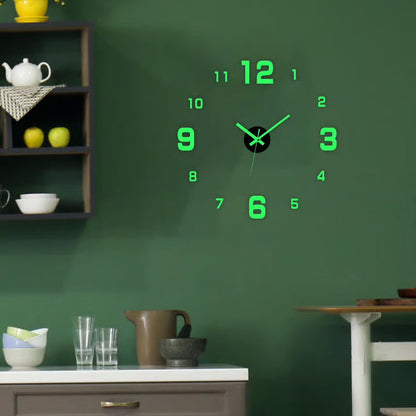 🕒Dlosyvo® Modern 3D Digital Wall Clock 🏠– Silent Acrylic Luminous Wall Decor, Night Glow Easy-Read Time Display, Stylish Home Decoration & Gift