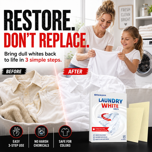 🎉Limited-time offer🔥Free black-enhancing insert included🫧Deep Cleaning Laundry Whitening Sheets🥼| Dlosyvo®