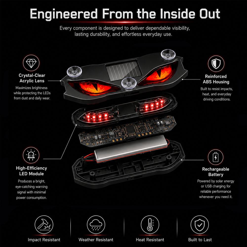 🚗🔆 Solar-Powered LED Car Warning Light – 50% OFF! Solar-powered, weatherproof, automatic activation at dark – for more safety on the roadside. 🔥🛡️ Dlosyvo®
