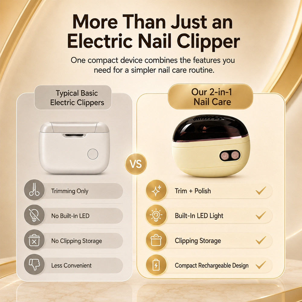 ✂️ LIMITED-TIME 50% OFF!! 💅 2-in-1 Smart Electric Nail Clipper & Polisher 🌟