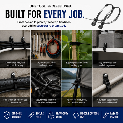 ✂️ LIMITED-TIME 50% OFF! ! Car Body Fastener Zip Ties – UV Resistant Replacement for Screws & Clips  Dlosyvo®