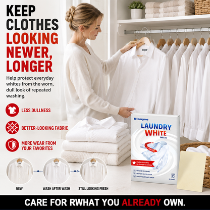 🎉Limited-time offer-Free black-enhancing insert included🫧Deep Cleaning Laundry Whitening Sheets🥼| Dlosyvo®