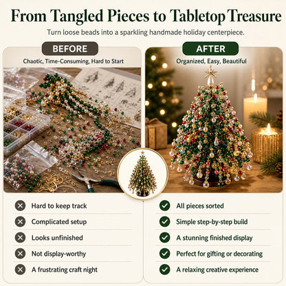 🎄✨ DIY Beaded Christmas Tree Kit – 🎅Create Your Own Sparkling Holiday Decoration | Dlosyvo®
