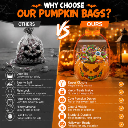 🎃 Unique Halloween Design| Goodie Bags Plastic Candy Bag perfect for candy, gifts, and creative packaging.