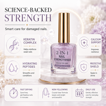 💅 40% OFF !! ⏰ Lilac Glossy Nail Strengthener – Strengthen Weak Nails & Restore Natural Shine — Dlosyvo®