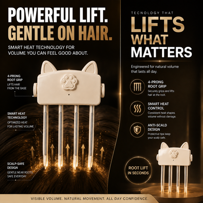 💇 Professional stylist approved💈💞 Dlosyvo® |Wireless Heated Volumizing Root Clip