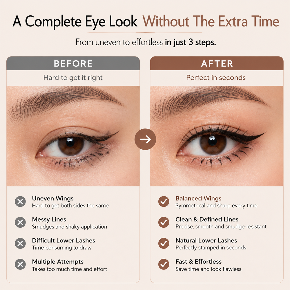 🔥2026 New Arrival🔥3-in-1 Eyeliner and Lower Lash Stamp Kit  Dlosyvo ®