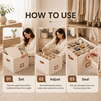 🔥Large Capacity Oxford Fabric Foldable Design Shoe Organizer & Storage Box, anti-mold & moisture resistant for shoes and socks, clothing, and toys 🧺✨| Dlosyvo®