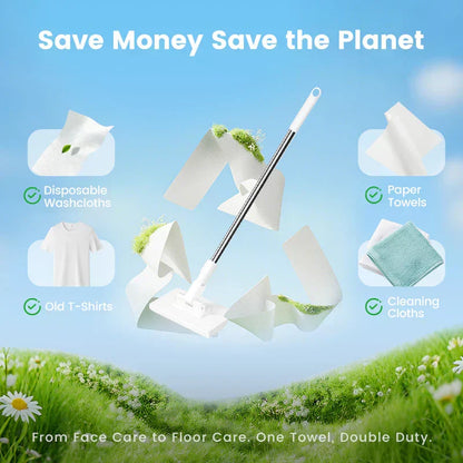 upsell 60%off🧹Disposable Dust Mop with 5 Reusable Cloths