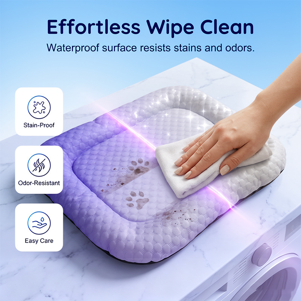 ❄️Pet Cooling Mat for Dogs & Cats 🐾  Naturally Cool Ice-Silk Pad • Breathable, Washable & Soft Dlosyvo®