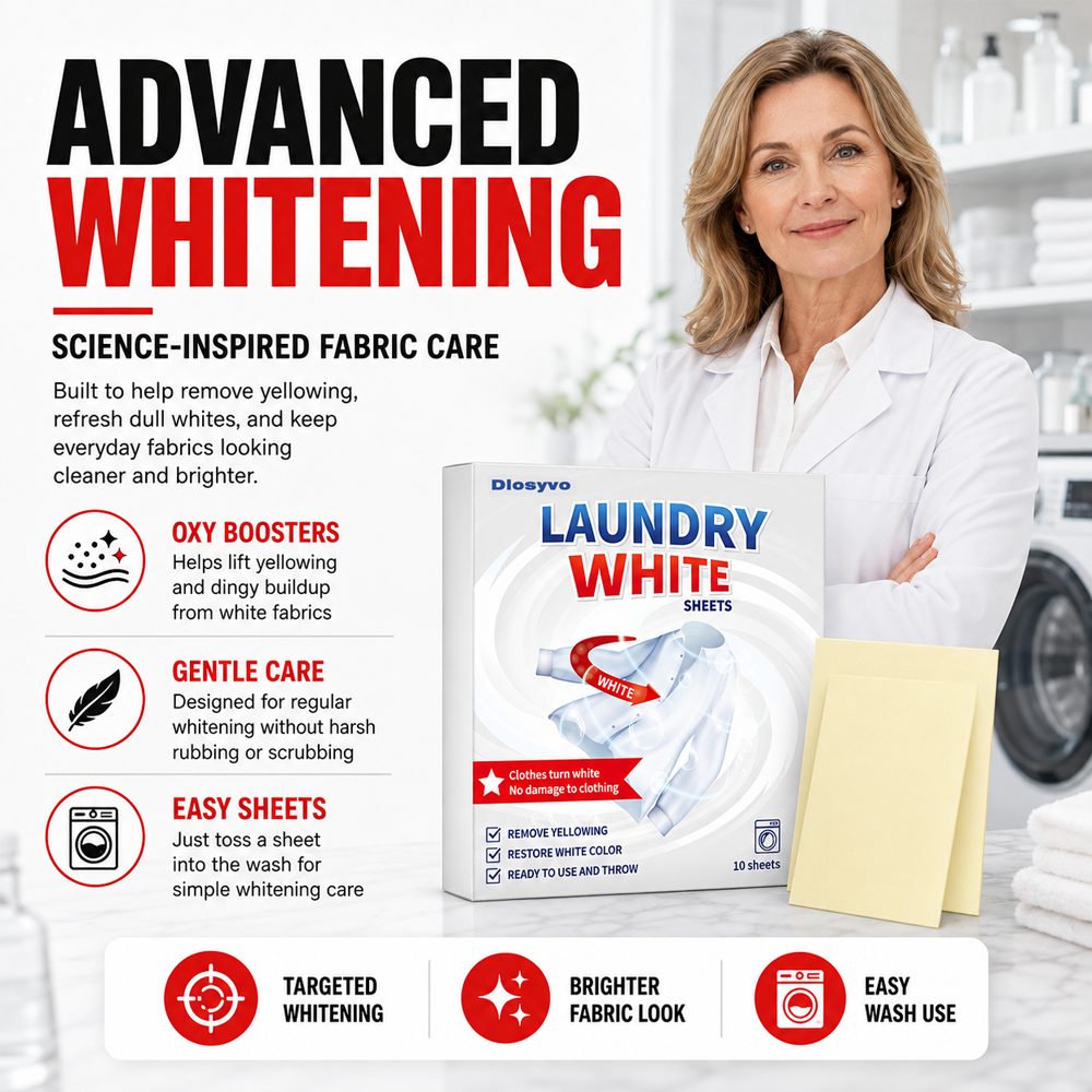 🎉Limited-time offer🔥Free black-enhancing insert included🫧Deep Cleaning Laundry Whitening Sheets🥼| Dlosyvo®