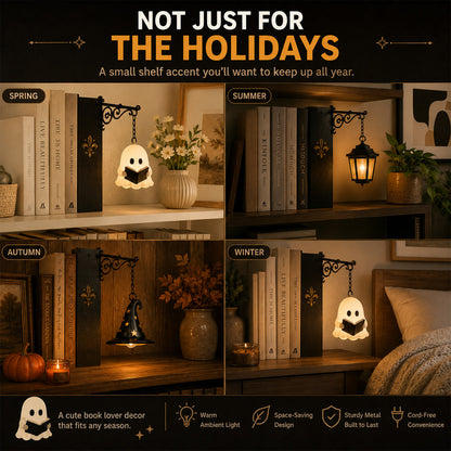 🎃Shockingly Low Price| Ghost Library Lantern – Cozy LED Reading Lamp:The Coziest Thing on the Internet Right Now.