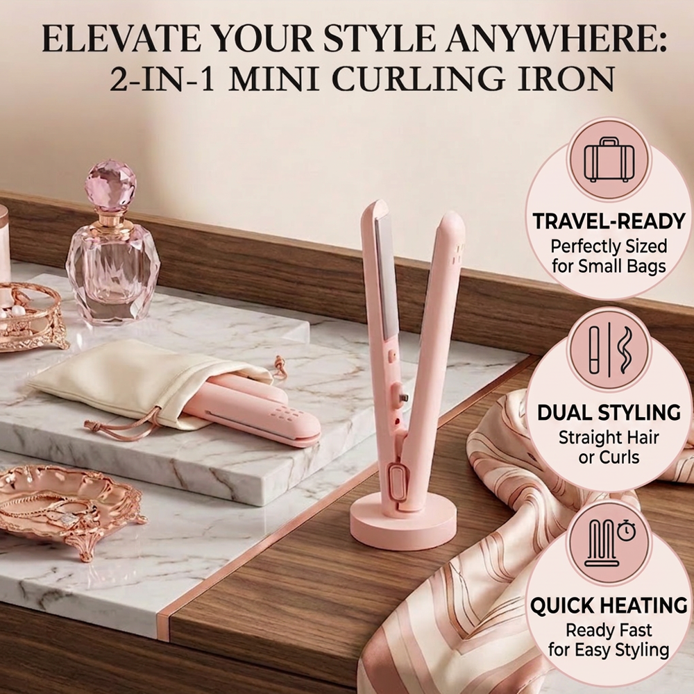 Dlosyvo® ⏳2-in-1 Mini Curling Iron