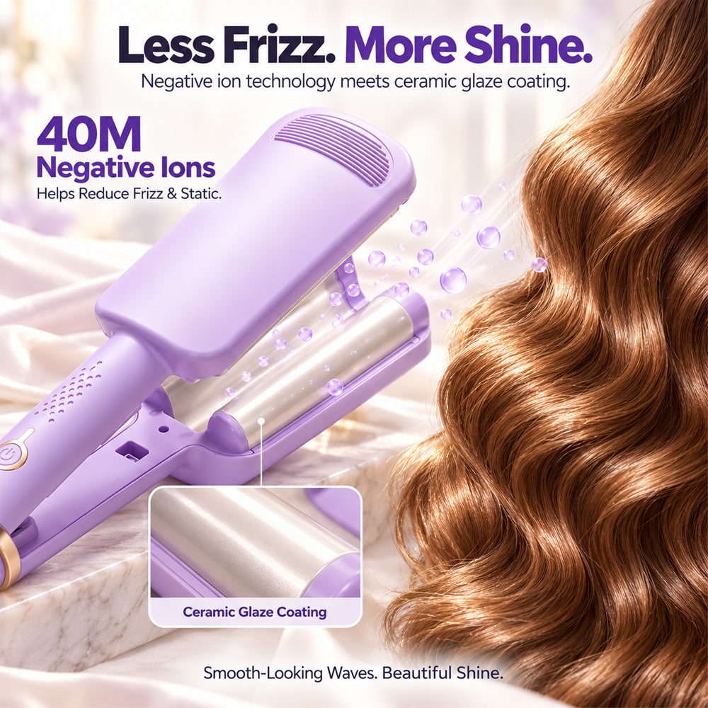 💐 Wavy Curling Iron – Salon shine & heat protection