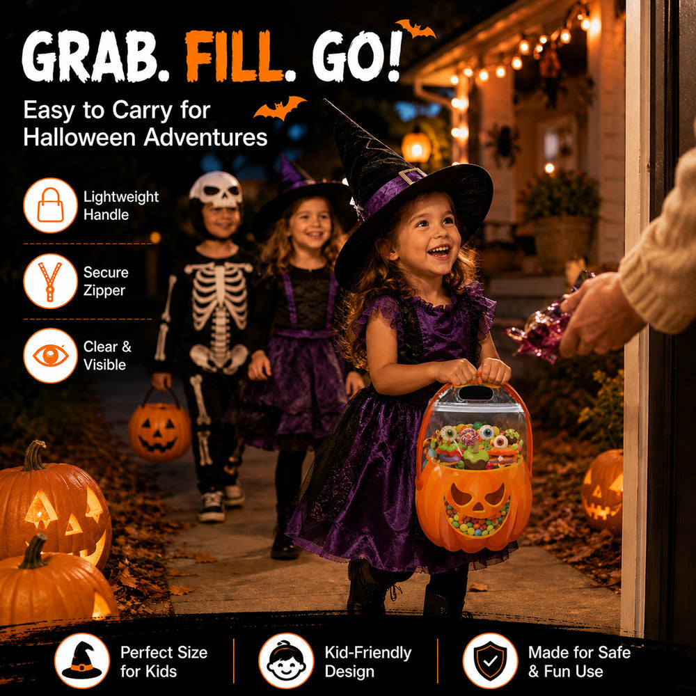 🎃 Unique Halloween Design| Goodie Bags Plastic Candy Bag perfect for candy, gifts, and creative packaging.