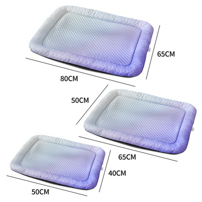 ❄️Pet Cooling Mat for Dogs & Cats 🐾  Naturally Cool Ice-Silk Pad • Breathable, Washable & Soft Dlosyvo®