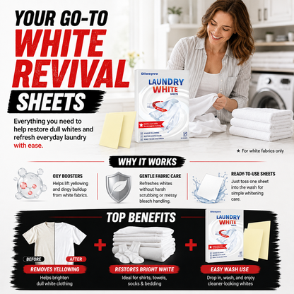 🎉Limited-time offer🔥Free black-enhancing insert included🫧Deep Cleaning Laundry Whitening Sheets🥼| Dlosyvo®