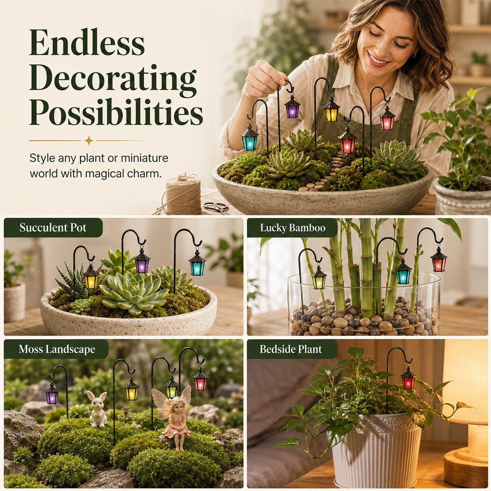 🌿 Glow-in-the-Dark Plant Stakes – 7 colors, premium resin, sturdy iron hooks – magical garden decor. 🌙