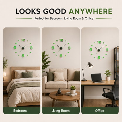 🕒Dlosyvo® Modern 3D Digital Wall Clock 🏠– Silent Acrylic Luminous Wall Decor, Night Glow Easy-Read Time Display, Stylish Home Decoration & Gift
