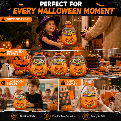 🎃 Unique Halloween Design| Goodie Bags Plastic Candy Bag perfect for candy, gifts, and creative packaging.