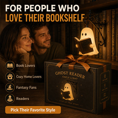 🎃Shockingly Low Price| Ghost Library Lantern – Cozy LED Reading Lamp:The Coziest Thing on the Internet Right Now.