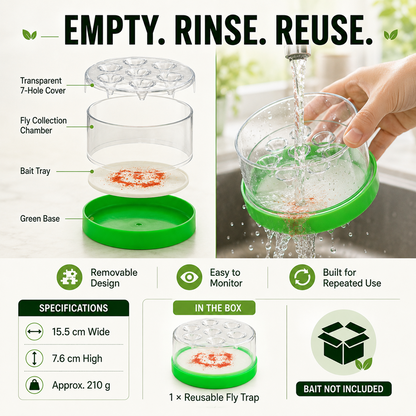 🥳2026 HOT SALE💞50K+ SOLD!🏠🛡️Reusable Non-Electric Fly Trap Dlosyvo®