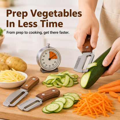 upsell🥕 2-in-1 Multifunctional Vegetable Peeler Set | Peel, Slice & Julienne