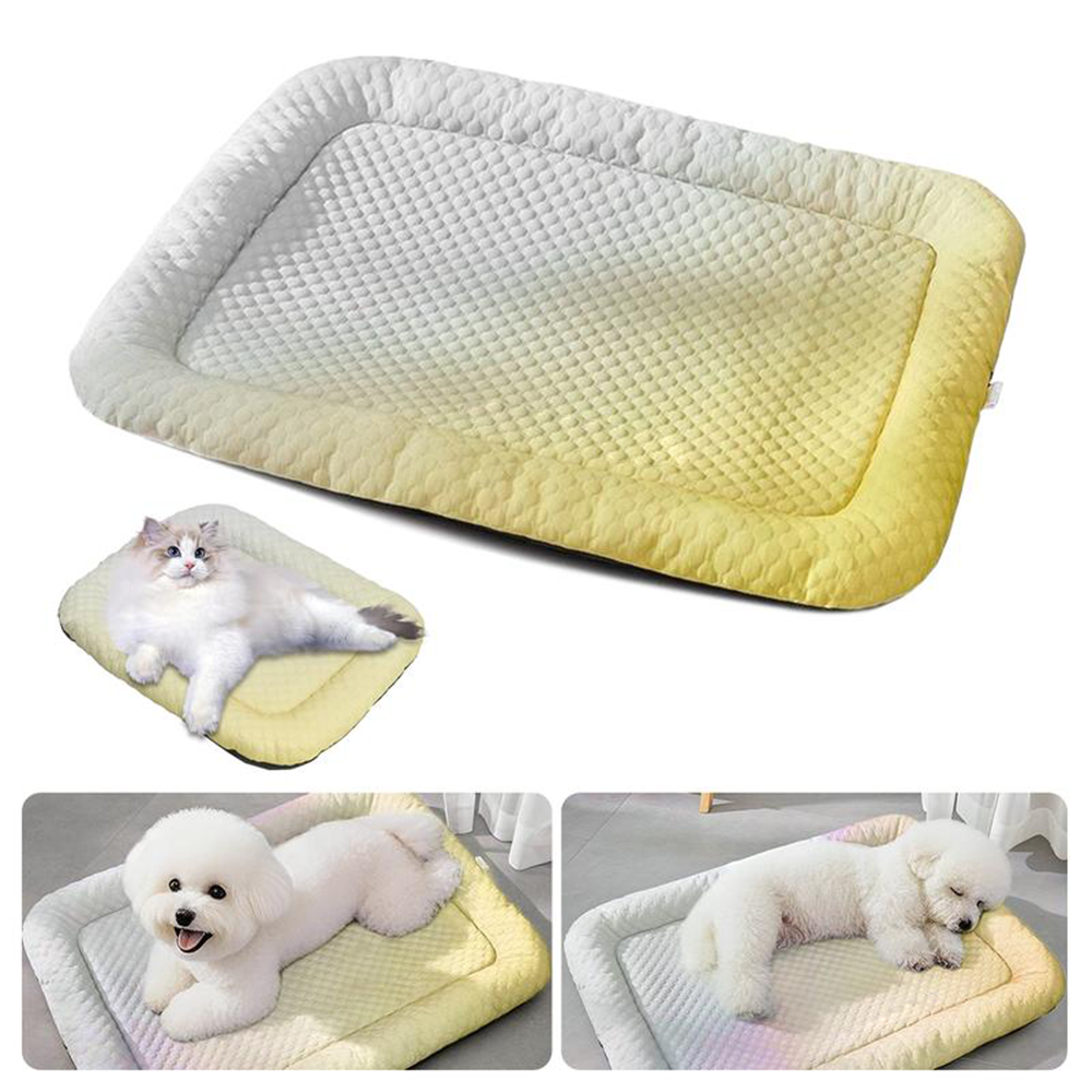 ❄️Pet Cooling Mat for Dogs & Cats 🐾  Naturally Cool Ice-Silk Pad • Breathable, Washable & Soft Dlosyvo®