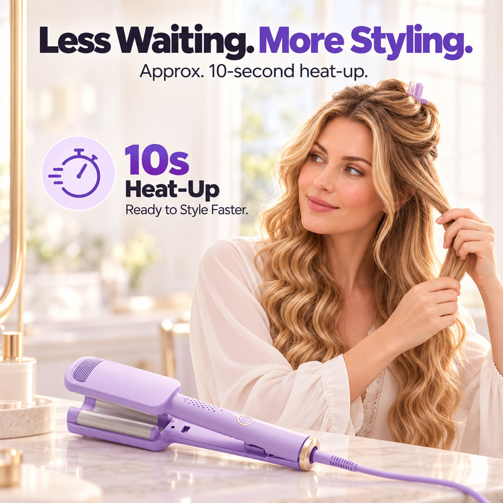 💐 Wavy Curling Iron – Salon shine & heat protection