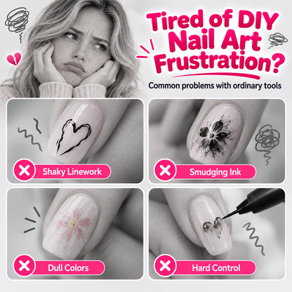 💅 Girls Love It! ✨ 24-Color Nail Art Pen Set | DIY Nail Design for Girls & Kids | Dual-Tip Nail Art Pens for Sleepovers, Birthday Parties & Gifts | No Salon Needed