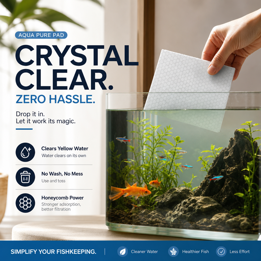 Dlosyvo® 🐠 BUY 1 GET 1 FREE! ✨ AQUARIUM CLARIFYING SHEETS - Crystal Clear Water in 24 Hours, Removes Odors and Impurities, Safe for All Fish and Plants 🌿🔮