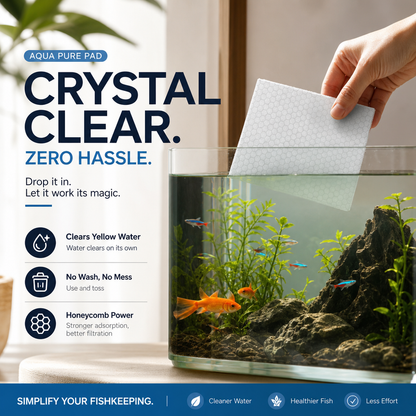 Dlosyvo® 🐠 BUY 1 GET 1 FREE! ✨ AQUARIUM CLARIFYING SHEETS - Crystal Clear Water in 24 Hours, Removes Odors and Impurities, Safe for All Fish and Plants 🌿🔮