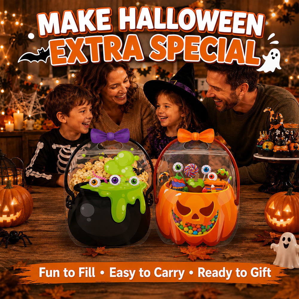 🎃 Unique Halloween Design| Goodie Bags Plastic Candy Bag perfect for candy, gifts, and creative packaging.