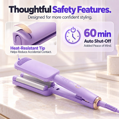 💐 Wavy Curling Iron – Salon shine & heat protection
