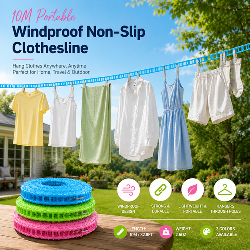 Dlosyvo®🔥Hot Sale - 50% OFF🔥Windproof Non-Slip Clothesline
