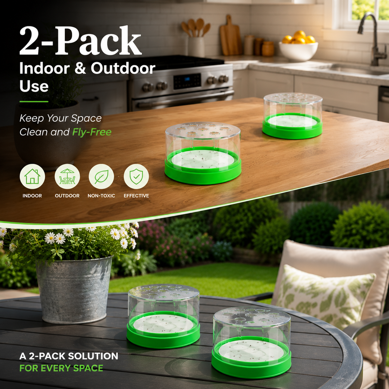 🏠🛡️Reusable Non-Electric Fly Trap--Perfect for Near kitchen sinks, trash cans, pet bowls, garage windows, patios, and BBQs.Dlosyvo® (Copy)