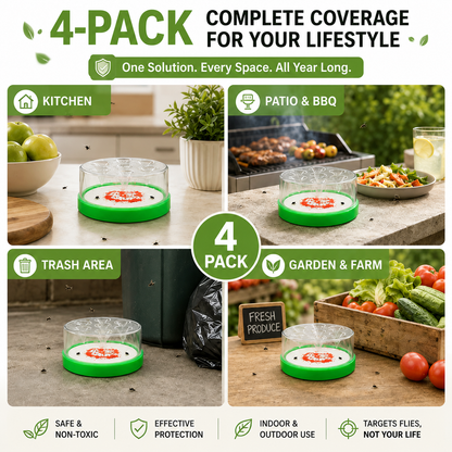 🏠🛡️Reusable Non-Electric Fly Trap--Perfect for Near kitchen sinks, trash cans, pet bowls, garage windows, patios, and BBQs.Dlosyvo® (Copy)