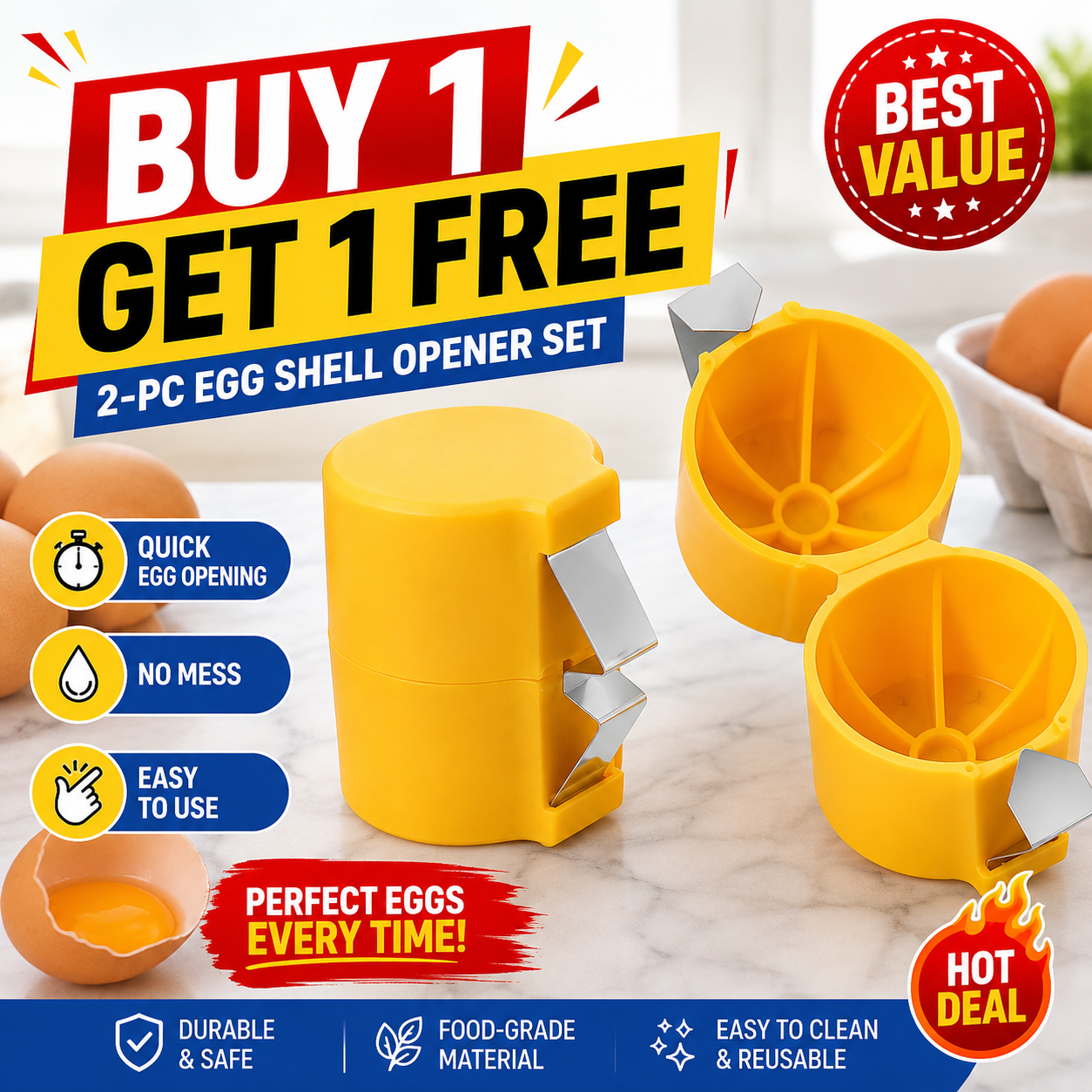 Quick Egg Cracker Tool