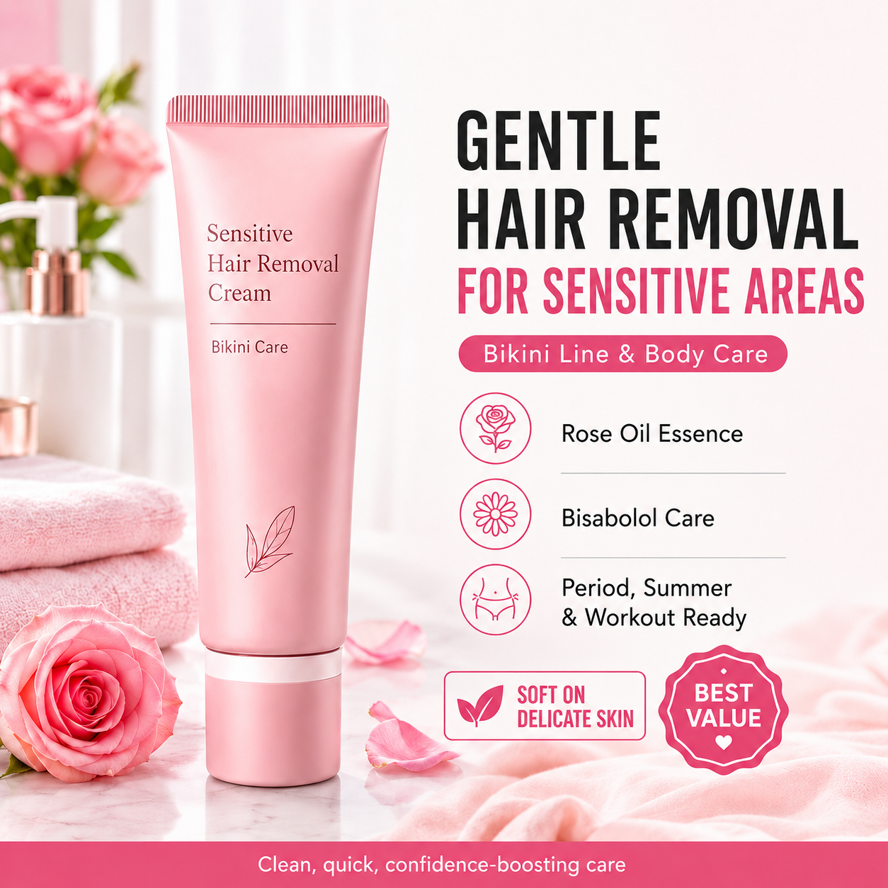 upsell Dlosyvo® Professional Hair Removal Cream|Convenient At‑Home Hair Removal for Sensitive Zones, Skip Razors & Painful Waxing