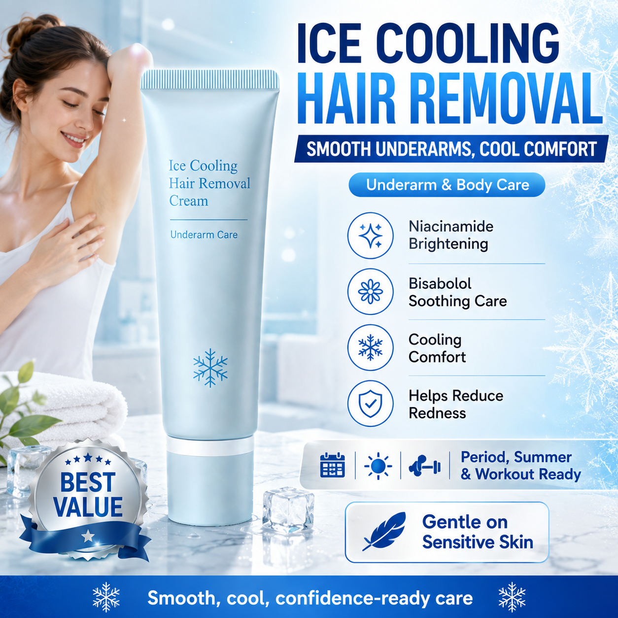 upsell Dlosyvo® Professional Hair Removal Cream|Convenient At‑Home Hair Removal for Sensitive Zones, Skip Razors & Painful Waxing