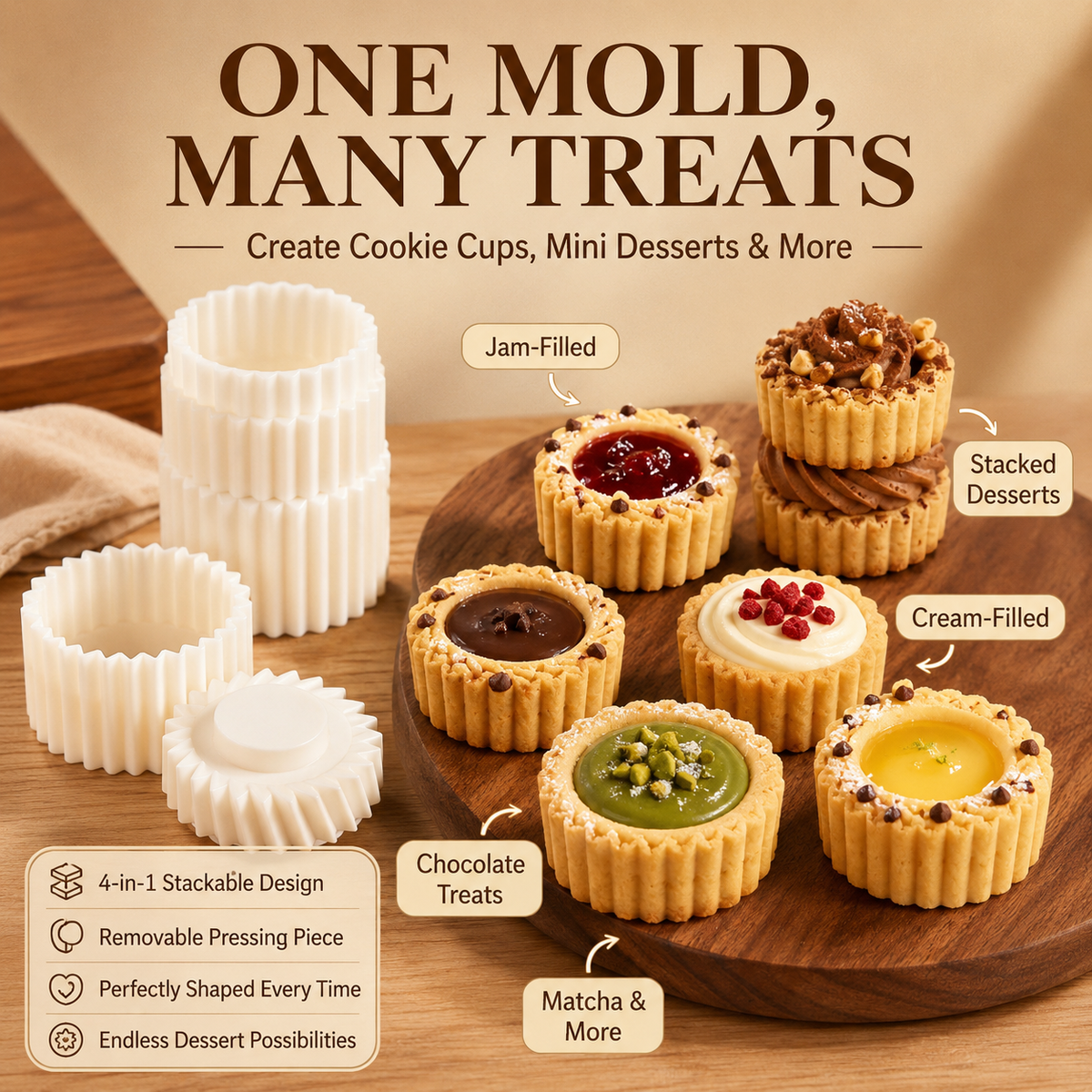 upsell🍪✨Grab Our Dual‑Ended Pastry Press Mold | Create Pro‑Level Cookies & Pastries With Zero Baking Skills, Kids‑Friendly for DIY Baking, Homemade Gift‑Making & Space‑Saving Stress‑Free Festive Snack Prep