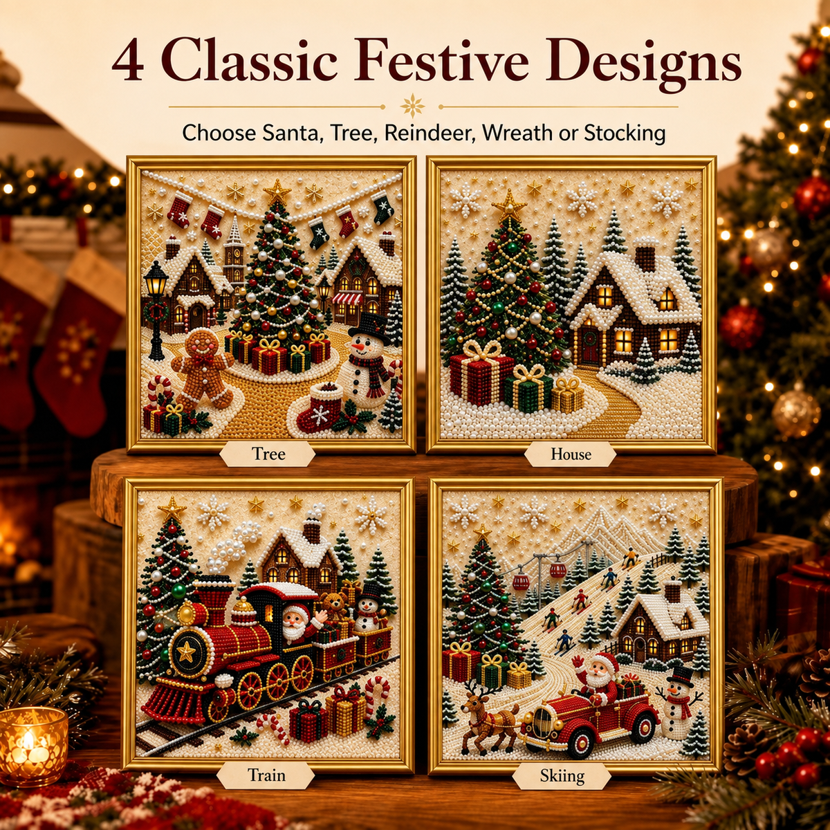✨ 3D Christmas Pearl Craft Kit – Relaxing DIY Holiday Art