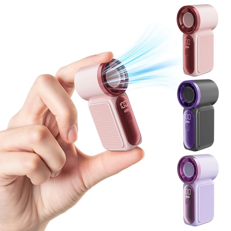 Dlosyvo®🥳2026 HOT SALE🥳50K+ SOLD!❄️  Turbo Handheld Fan – 16900 RPM, 6 speeds, LED display. 3000mAh battery, 10.7hrs cooling. Pocket‑sized power!