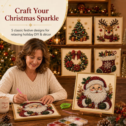 🧘Relaxing & Beginner-Friendly - 🎨💎DIY Christmas Pearl Art Kit