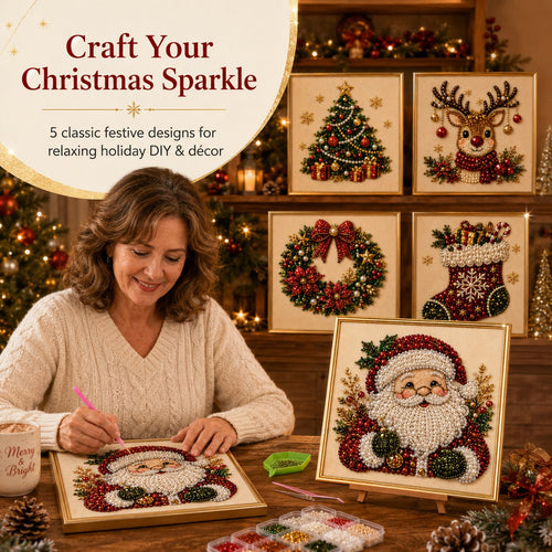 ✨ 3D Christmas Pearl Craft Kit – Relaxing DIY Holiday Art